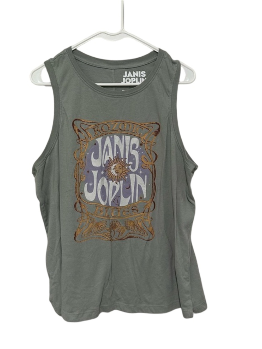 Janis Joplin Gray Graphic Tank‎ Top Size XXL